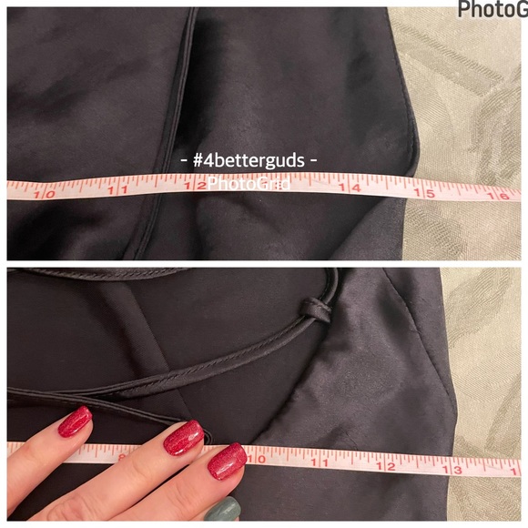 ASOS Design Satin Slip Maxi Strappy Adjust Back Trumpet Cocktail Dress US 6 UK10 - Picture 10 of 16